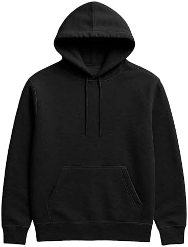 Russell Mens Authentic Hooded Sweatshirt / Hoodie (M) (Black) at